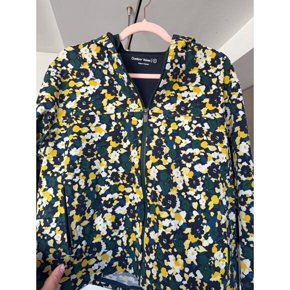 Outdoor Voices RecTrek Hoodie Jacket Floral Size M Windbreaker Fall - Picture 7 of 7
